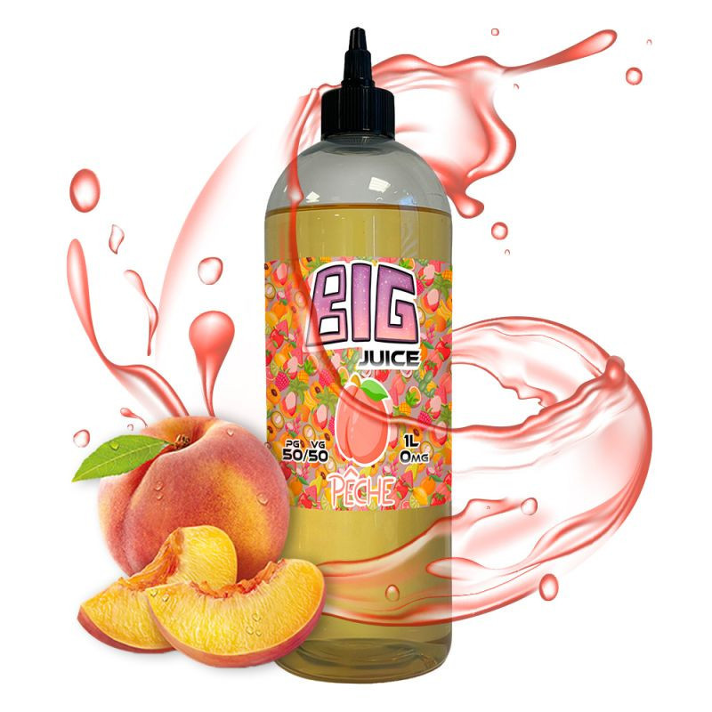 Pche 1L - Big Juice E-Liquide | 0mg Nicotine