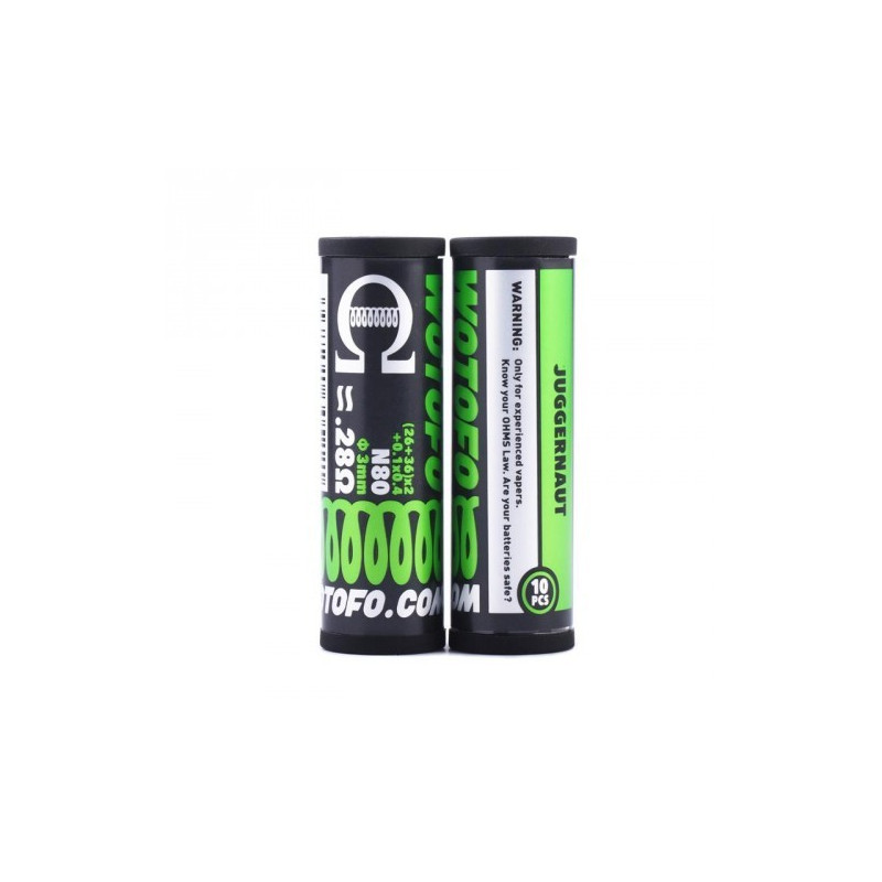 FIL RESISTIF : JUGGERNAUT PREBUILT COILS 10PCS - WOTOFO