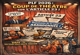PLF 2026 : coup de théâtre autour de l’article 23, la régulation de la vape abandonnée après le 49.3